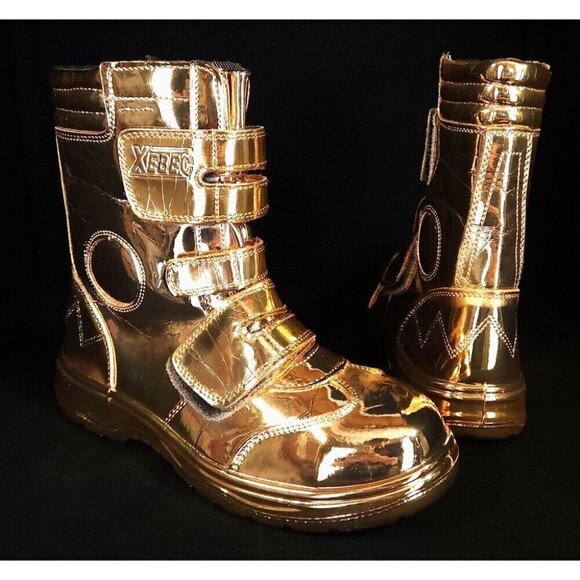 Junya Watanabe x Zebec Oil Resistant Ankle Boots 9.5 25.5 EEEE Women Gold - Picture 2 of 16